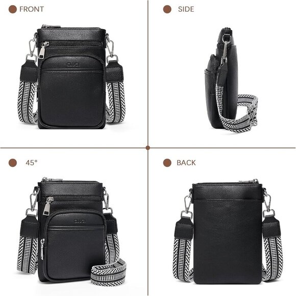 Small Crossbody Bags for Women PU Leather Cell Phone Purse Wallet with Adjustabl - Picture 6 of 7